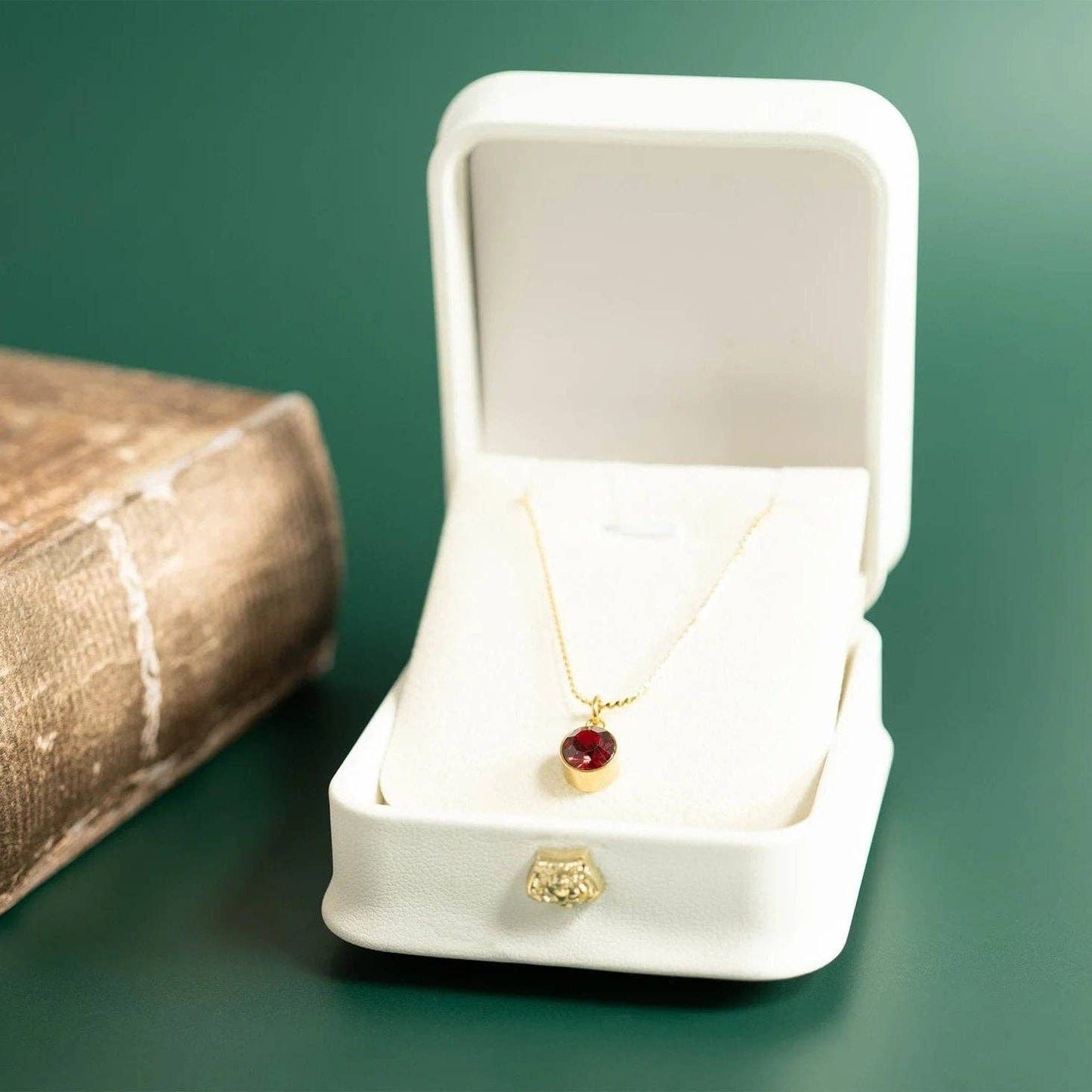 18K Gold Round Birthstone Charm (8mm)