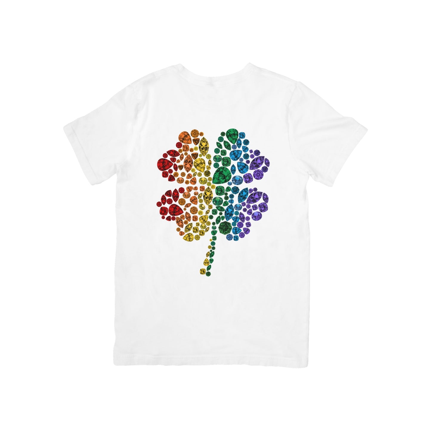 Rainbow Gem Stone Clover