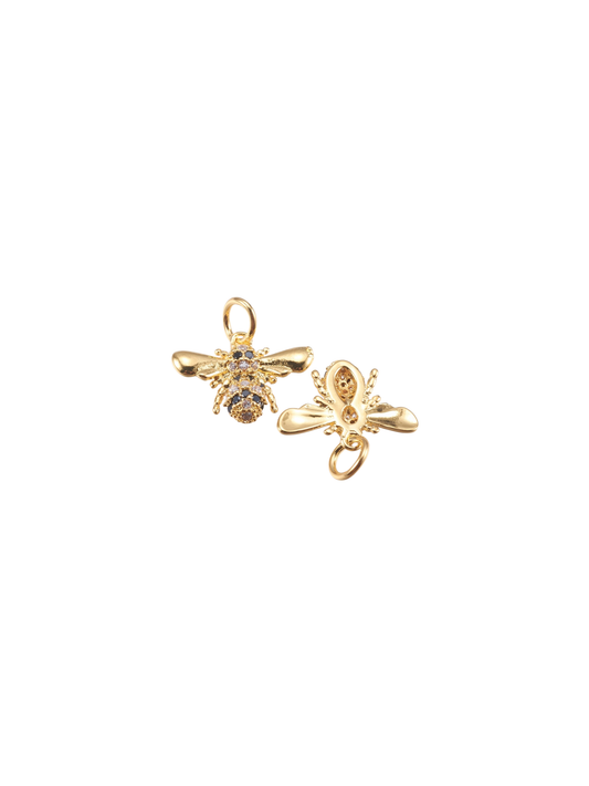 Gold Embellished Bee Charm